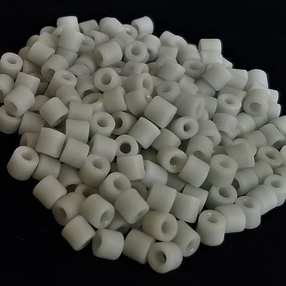 144+ 6mm  DARK GRAY PONY BEADS Czech Glass bundle set lot - Picture 6 of 8